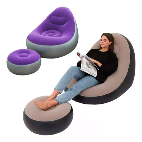 Sofa Sillon Inflable Silla Descansa Pies