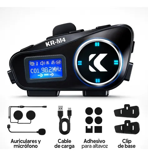 Intercomunicador Bluetooth Casco Moto KR-M4