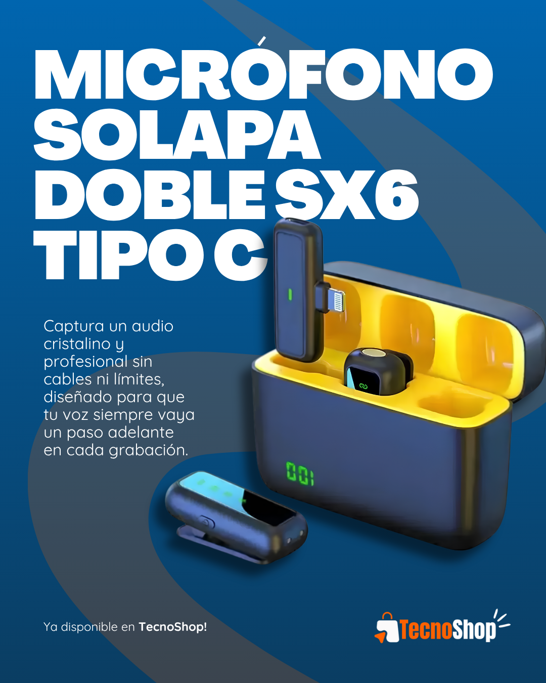 Micrófono solapa doble sx6 tipo c