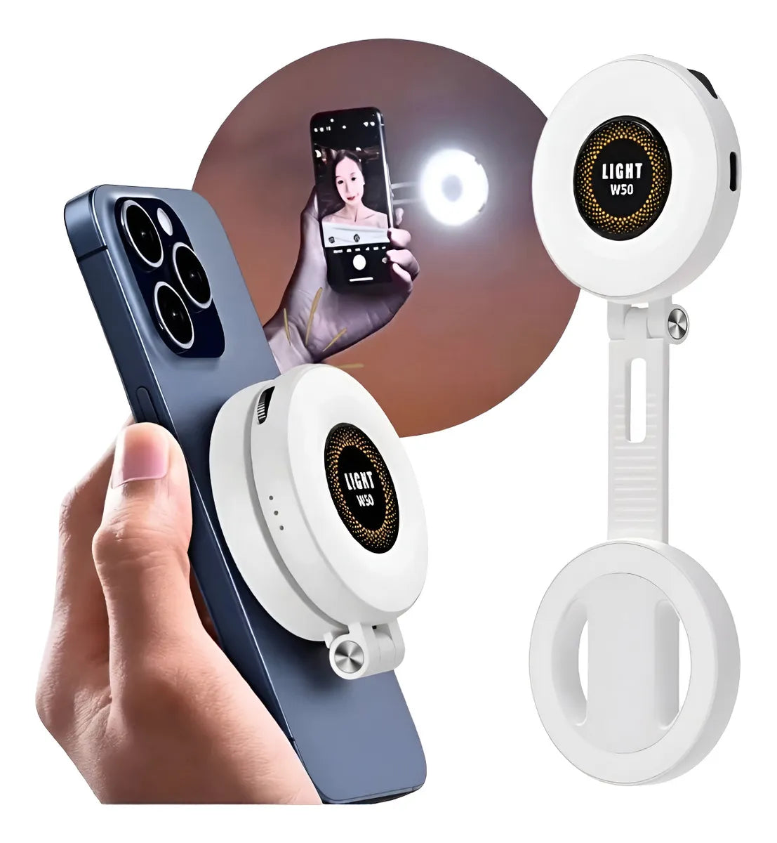 Luz magnética para selfie para celular